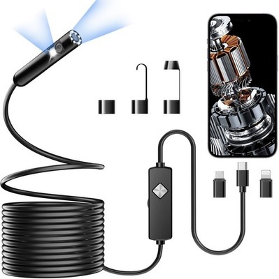 16.4FT Endoscope with Light, 1920P HD, Dual Lens, IP67 Waterproof