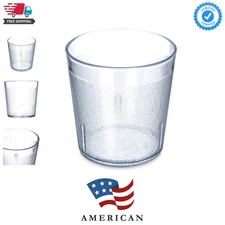 BPA Free Plastic Stackable Tumbler, 9 oz., Clear Pack of 6