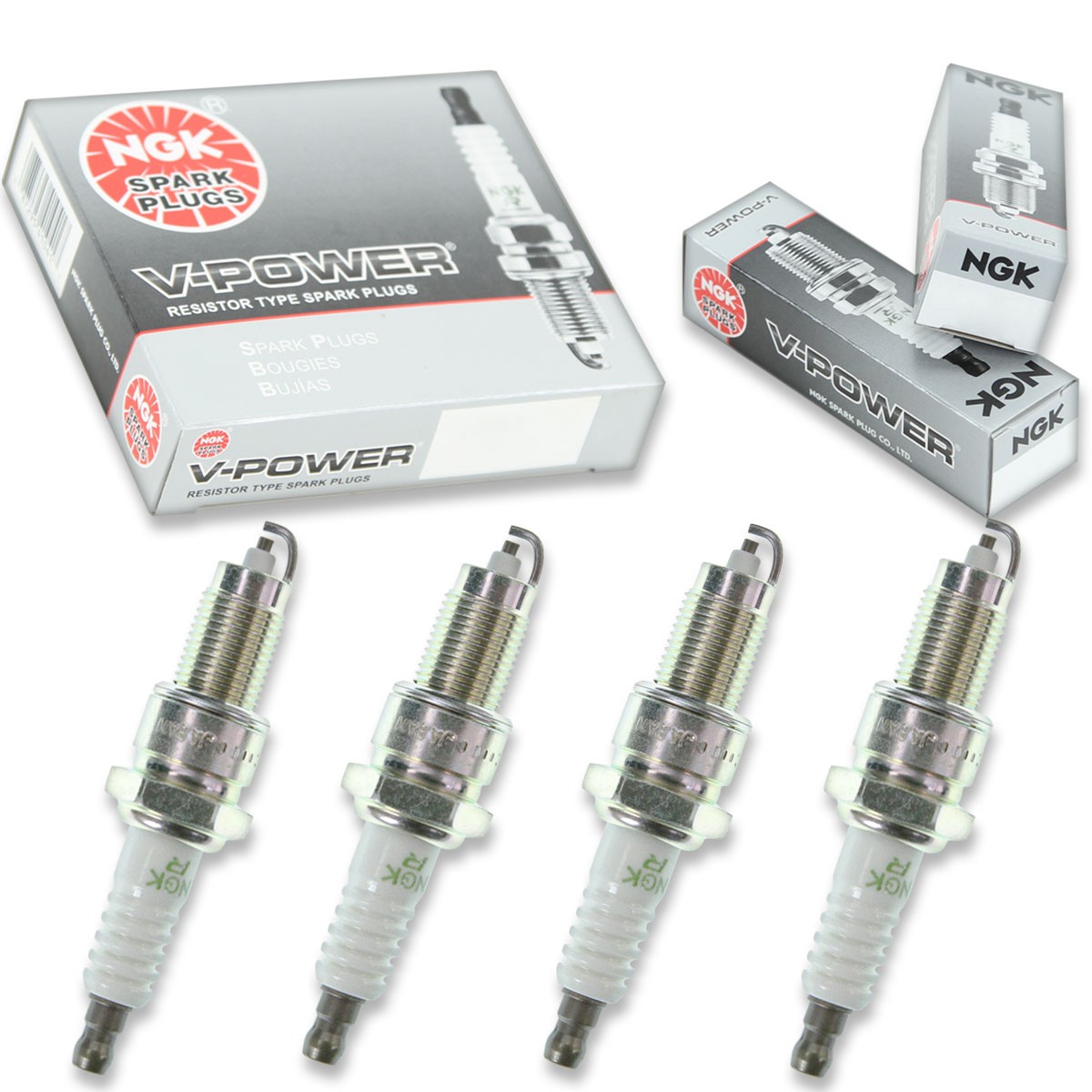 4 pcs NGK V-Power Spark Plugs for 1978-1979 American Motors Concord 2.0L L4 zx