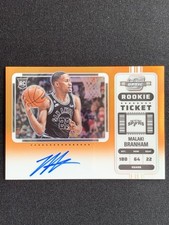 Malaki Branham 2022-23 Panini Contenders Optic Rookie Ticket Orange Auto RC /25