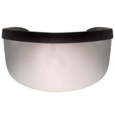Futuristic Extra Large Oversized Chrome Mirrored Lens Visor Shield Sunglasses