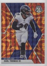 2020 Panini Mosaic Reactive Orange Mosaic Prizm Earl Thomas III #25 fm0