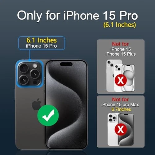Minimalist Phone Case Compatible with iPhone 15 for iPhone 15 Pro 6.1" Blue - Picture 6 of 7