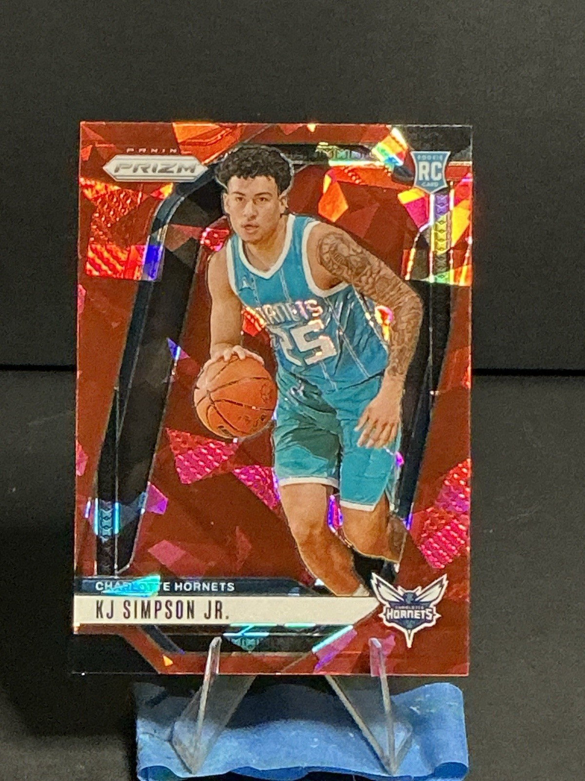 2024-25 Panini Prizm Basketball Red Ice Prizm KJ Simpson Jr RC #247