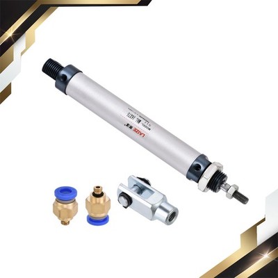 16mm Bore 75mm Stroke Pneumatic Air Cylinder Y Connector and Fitting