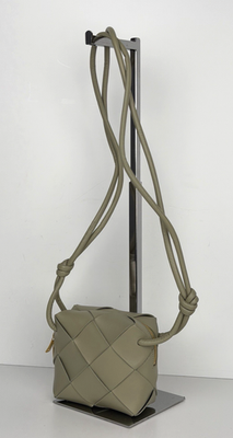 Bottega Veneta Mini Cassette Camera Bag in Green Intrecciato
