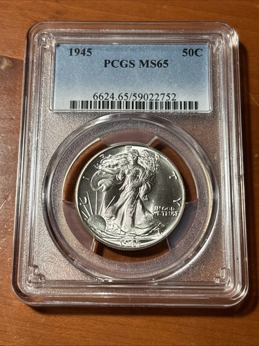 1945 Walking Liberty Half Dollar - PCGS MS65