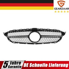 Grill K&uuml;hlergrill Diamant Passend f&uuml;r Mercedes W205 C205 2015&ndash;2018 Schwarz