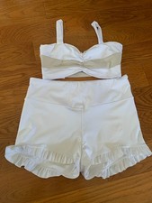 2PC Tiger Friday Radiance Filly Briefs Angel Crop Top Adult Size L NWOT