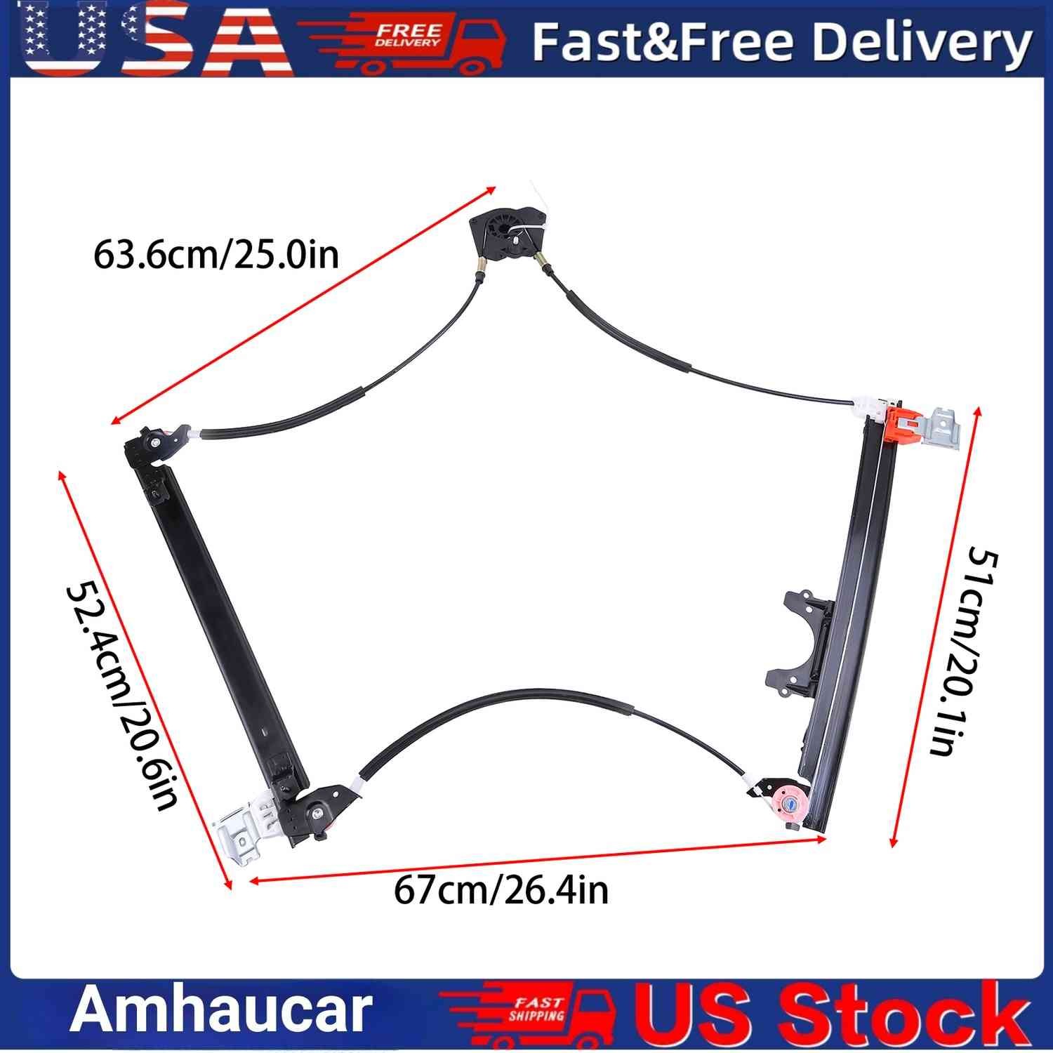 Front Left Window Regulator w/o Motor For Maserati Quattroporte M139 2003-2013
