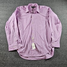 Lauren Ralph Lauren Cotton Long Sleeve Purple Button Up Dress Shirt Size XL NWT