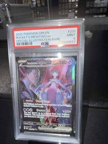 Destined Rivals Team Rocket's Mewtwo EX Sir 231/182 ~ Fresh PSA 9