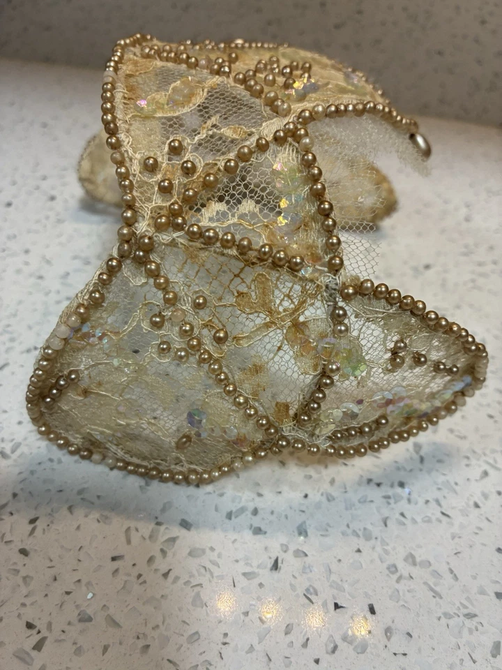 TOCADO NUPCIAL VINTAGE TIARA CON CUENTAS Y GORRA DE TERCIOPELO ARTÍCULO GENIAL - ENVIAMOS RÁPIDO Foto 4 de 4