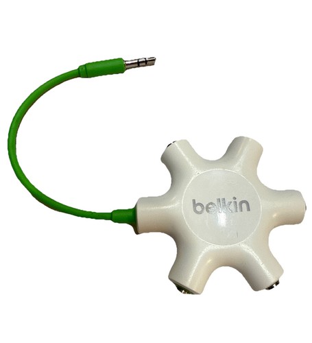 Used Belkin RockStar 5 Port Audio Headphone Splitter 3.5mm