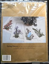   SALE Something Special "Spring Flowers" - 18 X 13 Set of 4 Cross Stitch Kits