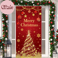 Christmas Tree Door Cover Christmas Door Decorations Christmas Door Banner Front
