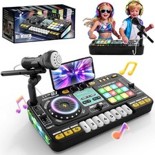 DJ Pult Kinder, Multifunktionales DJ Controller, 6 Spielmodi, Mischpult Kinder