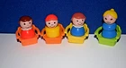 4 Captain Chairs & 4 Figures Mother 3 Kids Vtg FP MATTEL Little People Furniture