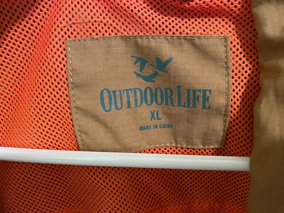 Outdoor Life Tan Lightweight Canvas Utility Fishing Hunting Vest EUC XL - Image 3 of 4