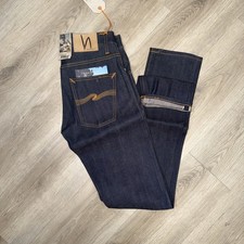 Nudie Herren Jeans Grim Tim Organic Dry Selvedge Selvage W28 L34