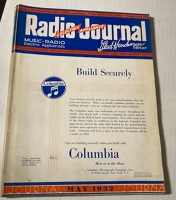 Radio and Electric Appliance Journal May 1932