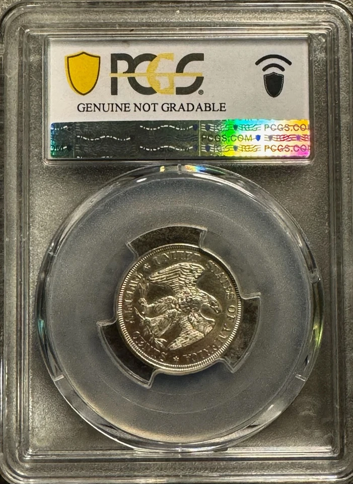 1876 Twenty Cent Piece 20C PCGS UNC Detail Cleaned Beauty Low Mintage Free Ship - Image 2 of 3