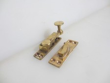 Late Vintage Brass Sash Window Latch Lock Catch Fastener Old Antique STYLE