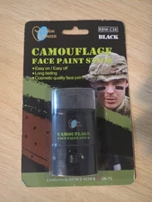 Color Masters Camouflage Face Paint Stick Black