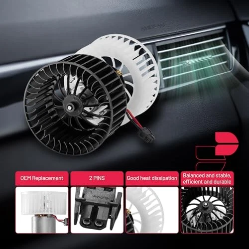 AC Heater Blower Motor Fan for BMW 318ti 320i 323i 325i 328i 330i X3 1999-2010 Foto 3 de 4