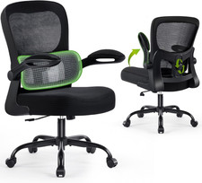 Ergonomic Mesh Office Chair with Adjustable Lumbar Support and Flip-Up Armrests