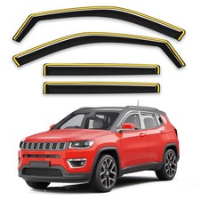 in-Channel Window Rain Guards Fit for Jeep Compass 2017 2018 2019 2020 2021 2...