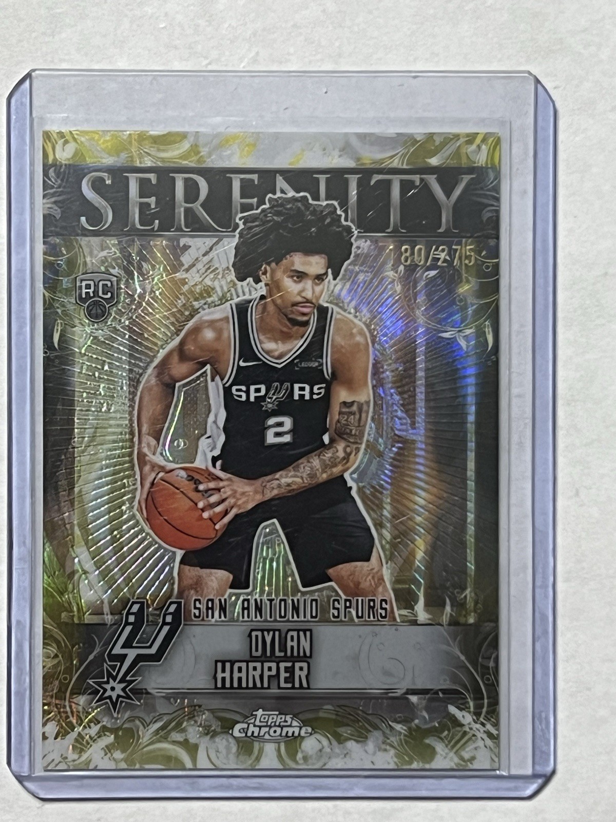 DYLAN HARPER 2025-26 Topps Chrome 🏀 SERENITY #CY-12 YELLOW REFRACTOR RC #d/275