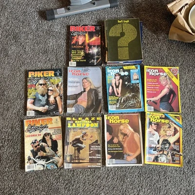 Lot of 12 Vintage Motorcycle Magazines Iron Horse Eazyriders Biker Lifestyle - Image 1 of 4