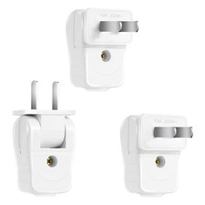 Replacement Plug 2 Prong, Extension Cord Male Power white 3Pcs