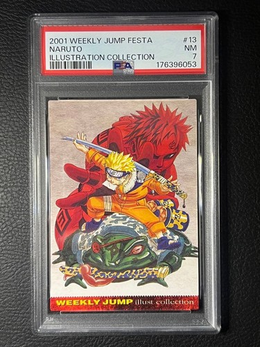 PSA7 Naruto 2001 Jump Festa Illustration Card Japanese