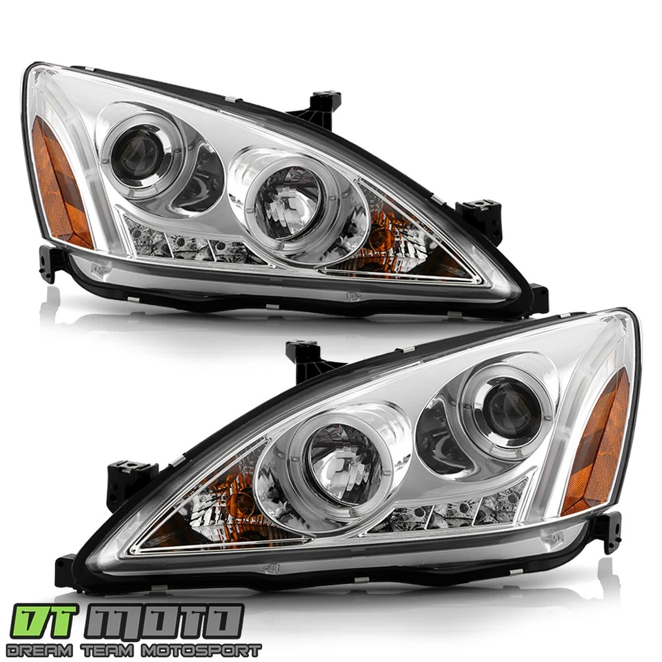 Faros proyectores LED halo izquierda+derecha para Honda Accord 2003-2007 Foto 3 de 4