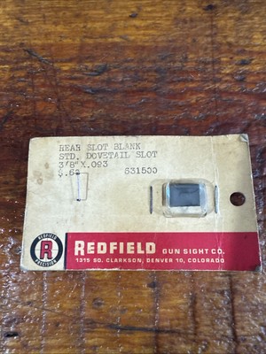 Redfield No. 73 Standard Dovetail Slot Blank, 3/8'' x .093, NEW Old Stock.