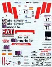PORCHE 996 GT3 N� 71 LE MANS 2001 RACING ENGINEERING DECALS CARPENA 1/24