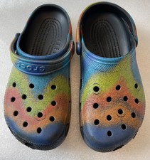 Crocs Classic Spray Dye Clogs Rainbow Size M 6 W 8
