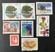 Lot de 8 timbres de Nouvelle Calédonie années diverses - Sur Fragments P71