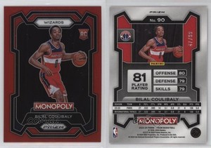2023-24 Panini Prizm Monopoly Red Prizm /99 Bilal Coulibaly #90 Rookie RC