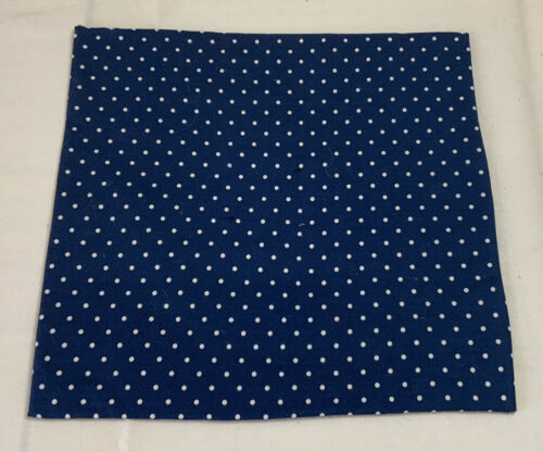 Vintage Patchwork Quilt Table Topper, Log Cabin, Early Calico Prints, Blue Black - Picture 10 of 10