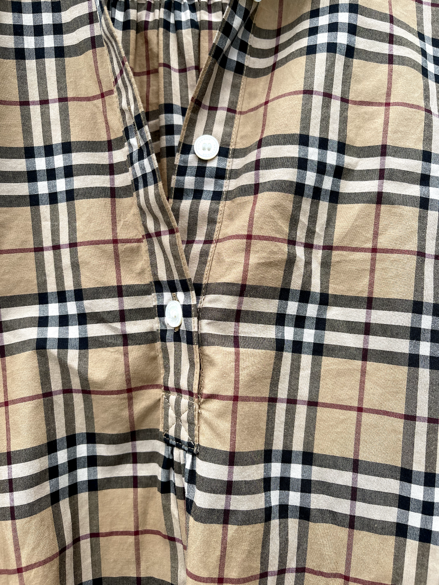 white christmas dresses BURBERRY || Vintage Check Tie-Waist Shirt Dress For Women – FASHION MYST main image 1