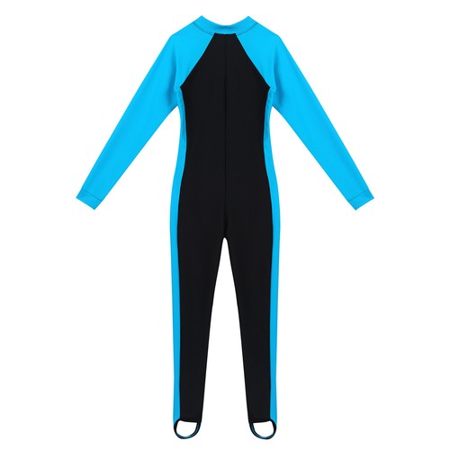 Kids Boys Girls Swimwear Long Sleeve Swimming Dive Surf Wetsuit Beach Rash Guard - Picture 8 of 53