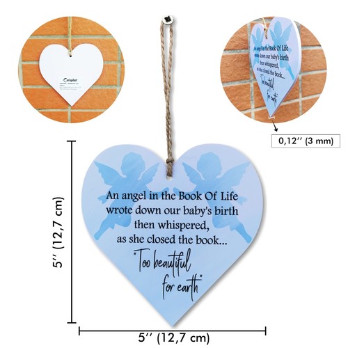 CARISPIBET An Angel in The Book of Life Bereavement decorative ornaments - Picture 2 of 6