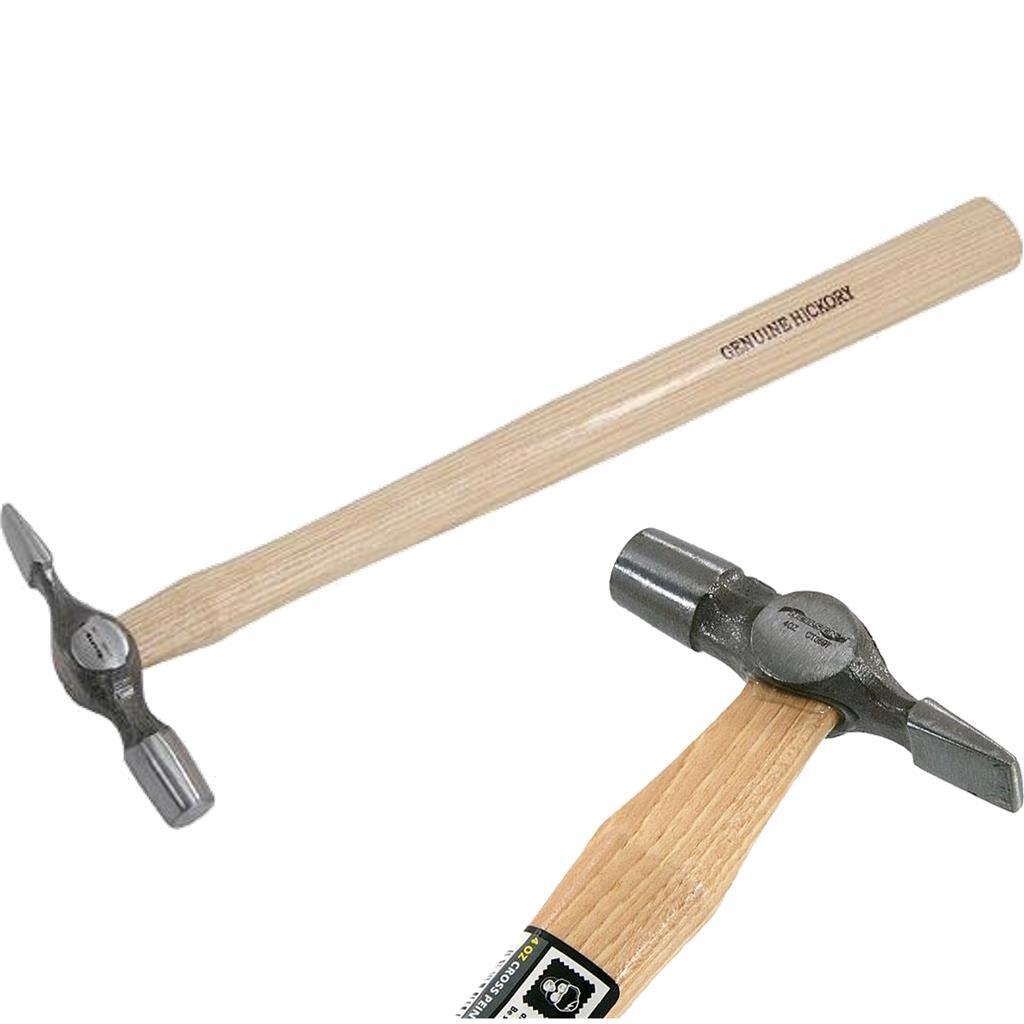 4oz Hickory Handle Pin Hammer Cross Pein Tack Small Lightweight CT0597