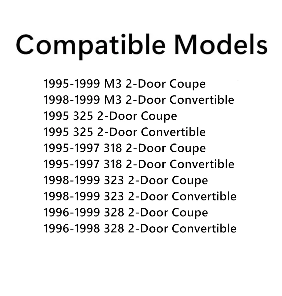 Fit BMW 3-Series M3 328 325 323 318 2Dr Driver Side Left Front Door Window Glass - Изображение 3 из 4