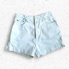 VTG 90s High Waisted Denim Shorts Light Blue Sz 13 /14 by Nuovo County Seat