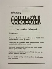 WHITES COINMASTER CLASSIC I ONE METAL DETECTOR MANUAL NEXT DAY SHIPPING