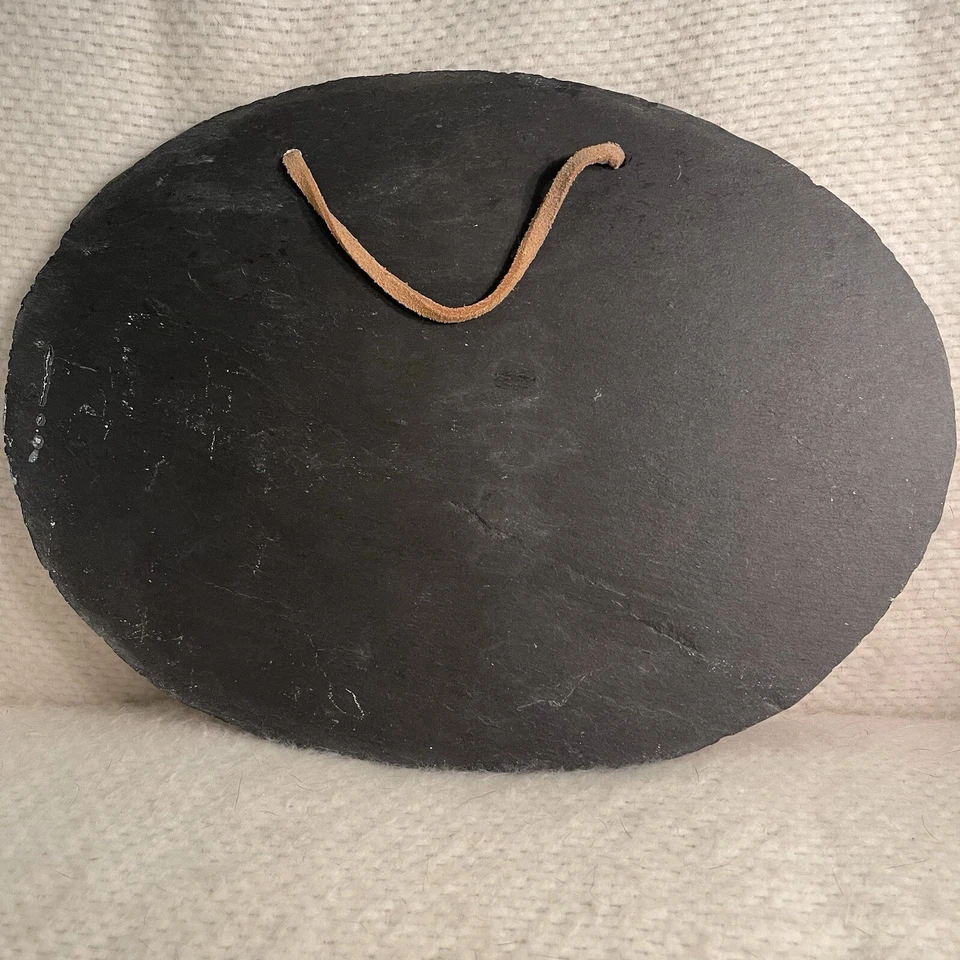 Welcome Snowman Painted Oval Slate Plaque Door Hanger - Image 3 of 3